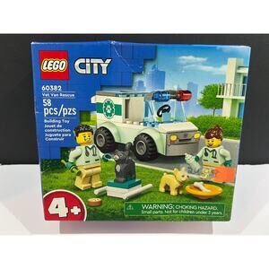 Leg City Set 60382 Retired Vet Van Rescue vehicle cat dog veterinarian